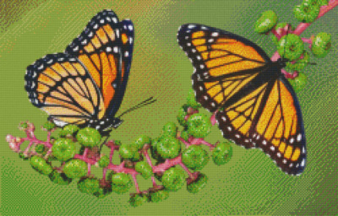 Butterflies On Branch Twenty [20] Baseplate PixelHobby Mini-mosaic Art Kit image 0